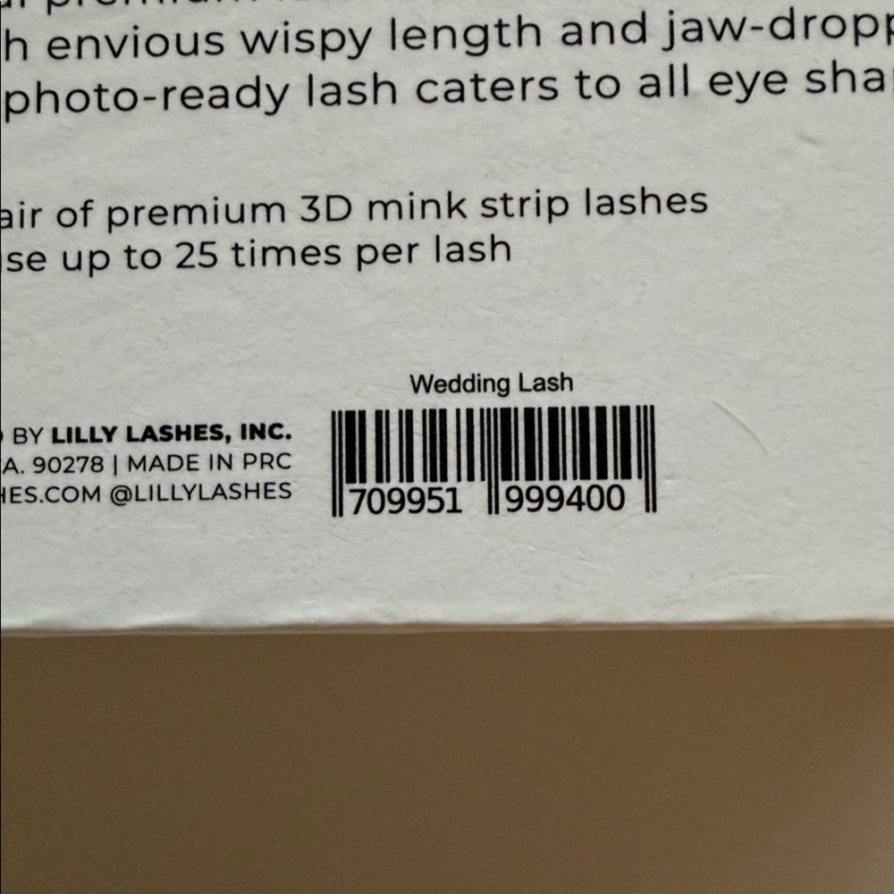 Lilly Lashes The Wedding Lash, 3D Faux Mink Lashes, New In Box - Picture 7 of 7